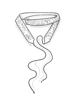 Accessoarer-Gudrun Sjödén Bälte "Jaipur" i bomull Svart