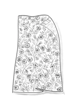 Gardiner-Gudrun Sjödén Gardin "Wild rose" i lin/bomull Henna
