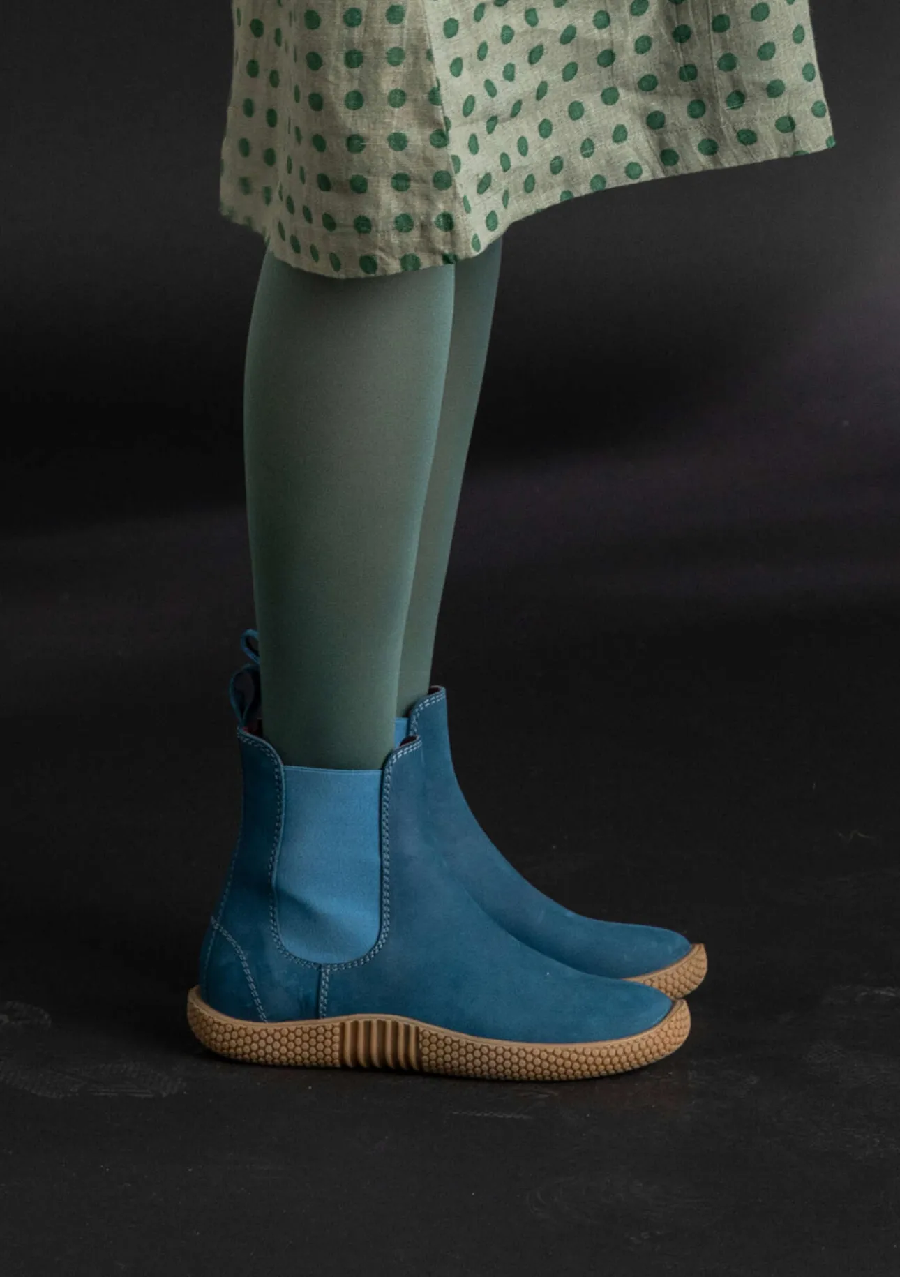 Skor-Gudrun Sjödén Känga i nubuck Petrol