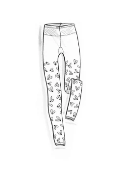 Accessoarer|Leggings-Gudrun Sjödén Leggings "Fjät" i återvunnen polyamid Mörkhibiskus