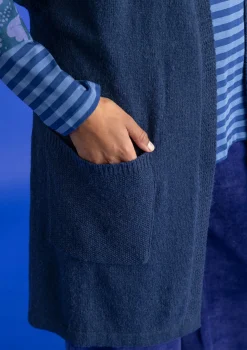 Koftor-Gudrun Sjödén Långkofta i alpackamix Indigo
