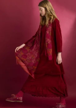 Accessoarer-Gudrun Sjödén Sjal "Astrid" i ull Granatäpple