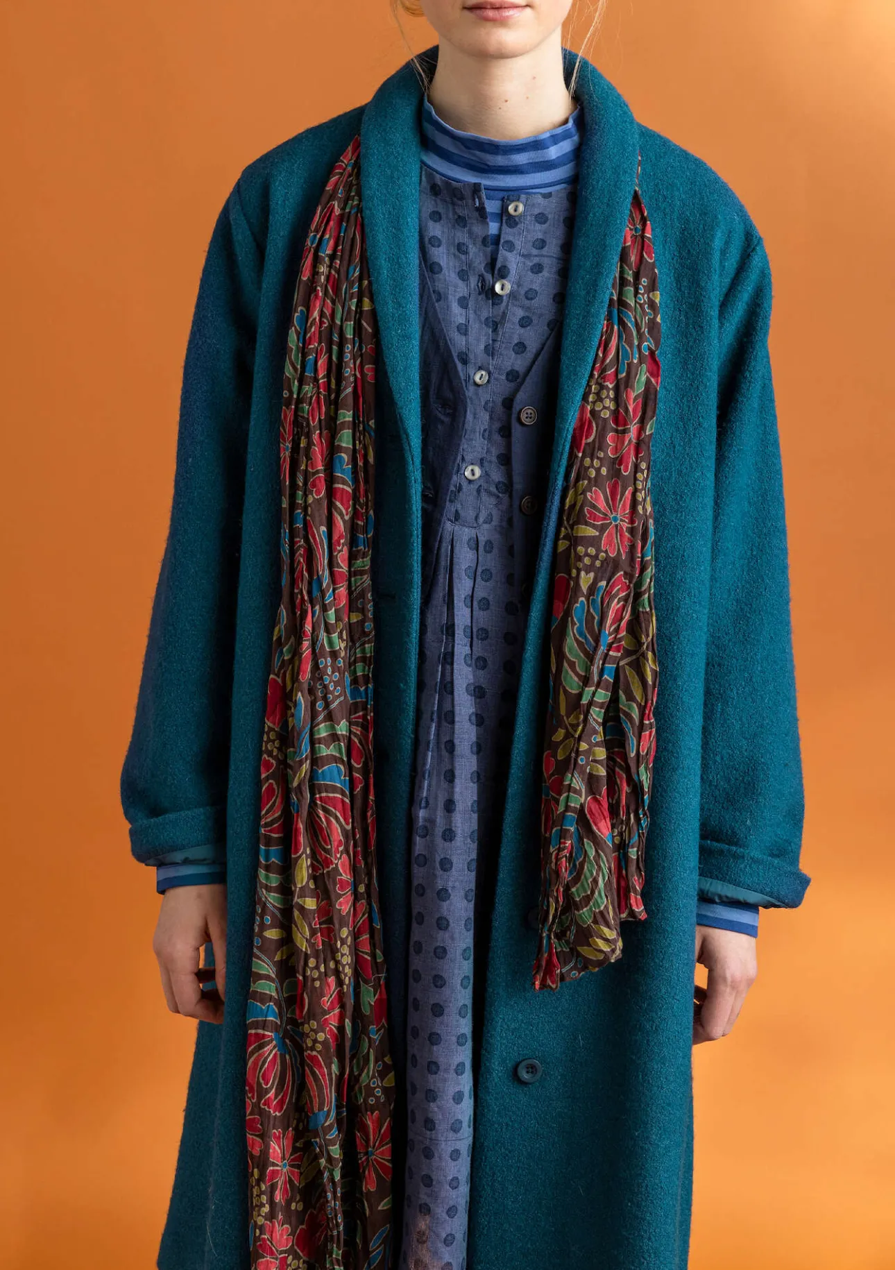 Accessoarer-Gudrun Sjödén Sjal "Hedda" i ekologisk bomull Franskrost