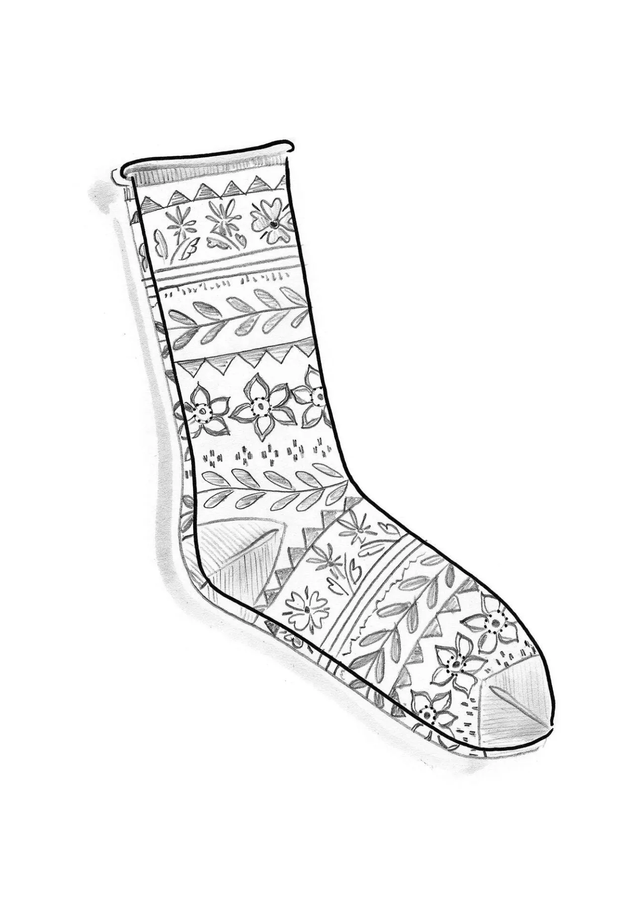 Accessoarer-Gudrun Sjödén Socka "Twinkle" i ullfrotté Oblekt