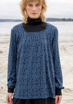 Toppar & Tröjor-Gudrun Sjödén Top "Aurora" i ekologisk bomull/modal/elastan Bläck