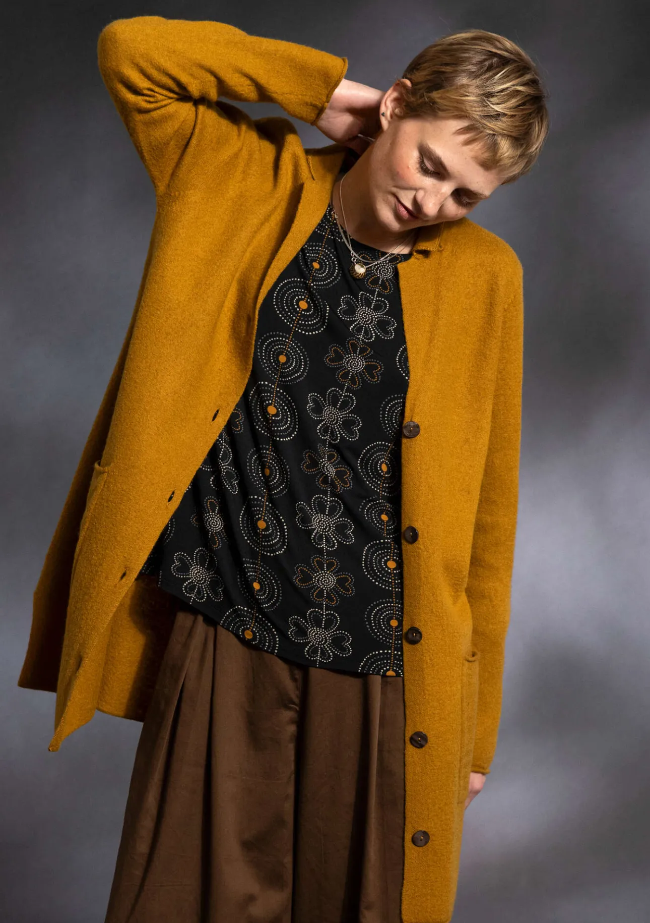 Toppar & Tröjor-Gudrun Sjödén Top "Deco" i micromodal/elastan Svart