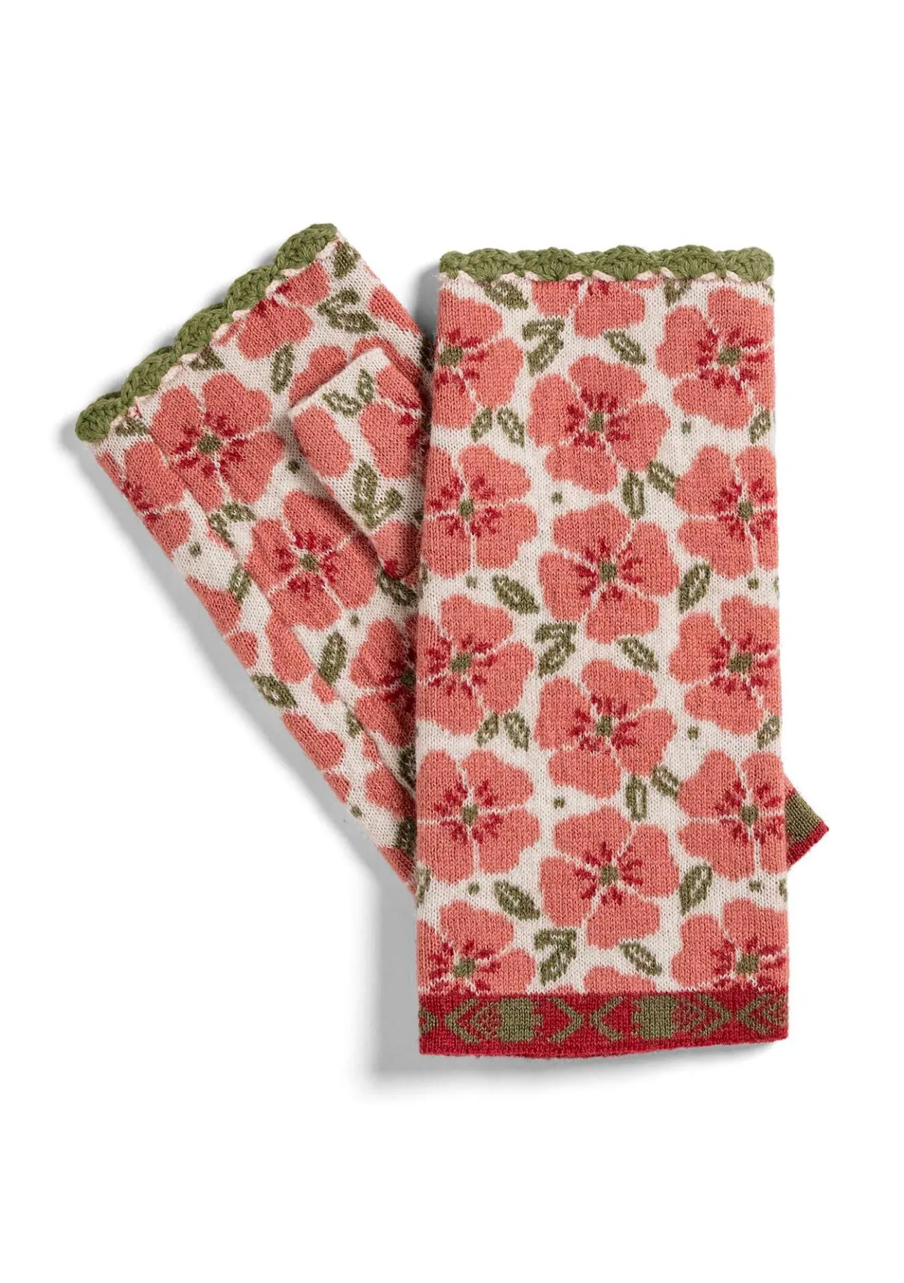 Accessoarer-Gudrun Sjödén Torgvante "Anemone" i ekologisk ull Mörklilja