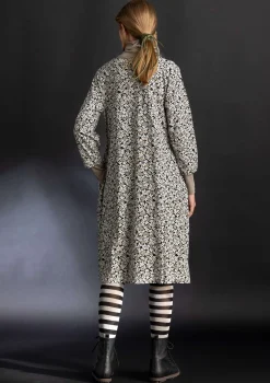 Klänningar-Gudrun Sjödén Trikåklänning "Ylva" i ekologisk bomull/elastan Svart/mönstrad