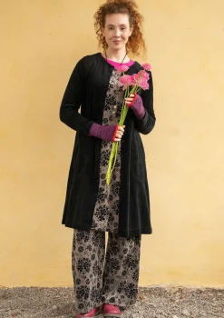Klänningar-Gudrun Sjödén Velourklänning "Selma" i ekologisk bomull/återvunnen polyester Svart