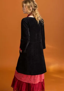 Tunikor-Gudrun Sjödén Velourtunika i ekologisk bomull/återvunnen polyester Svart