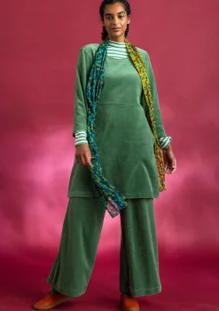 Tunikor-Gudrun Sjödén Velourtunika i ekologisk bomull/återvunnen polyester Havsgrön