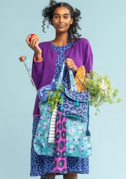 Väskor & Tygpåsar|Accessoarer-Gudrun Sjödén Vikbar shoppingpåse "Peggy" i återvunnen polyester Aquagrön