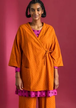 Blusar-Gudrun Sjödén Vävd kimono i ekologisk bomullsdobby Henna