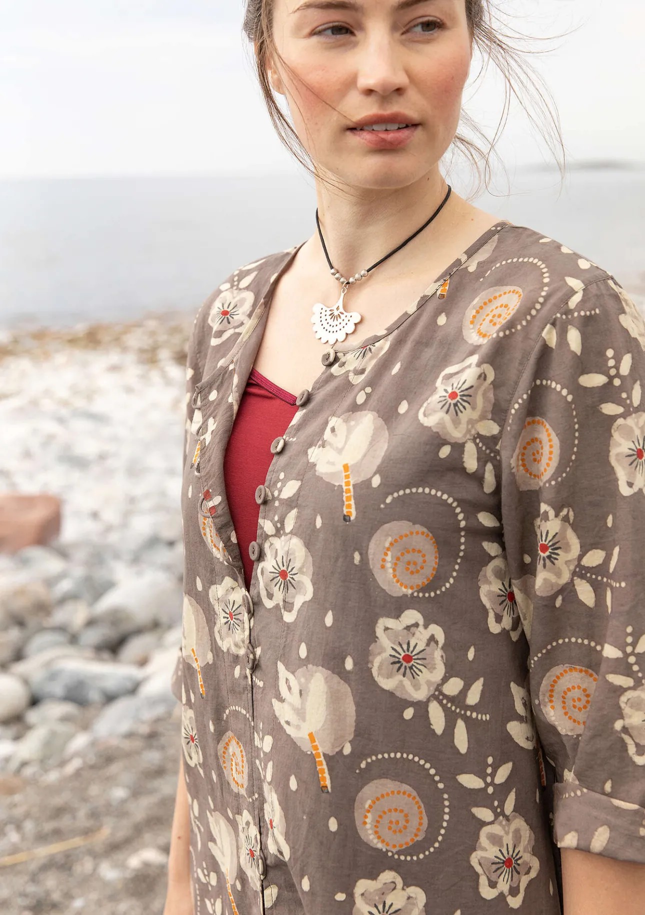 Klänningar-Gudrun Sjödén Vävd klänning "Kamala" i ekologisk bomull Kashish