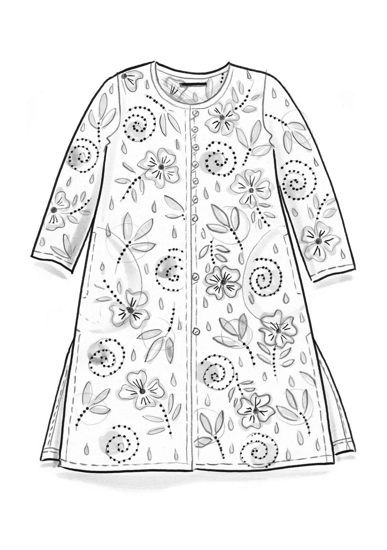 Klänningar-Gudrun Sjödén Vävd klänning "Kamala" i ekologisk bomull Kashish
