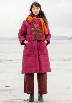 Kappor & Jackor-Gudrun Sjödén Vävd kviltad kappa "Svalbard" Purpur