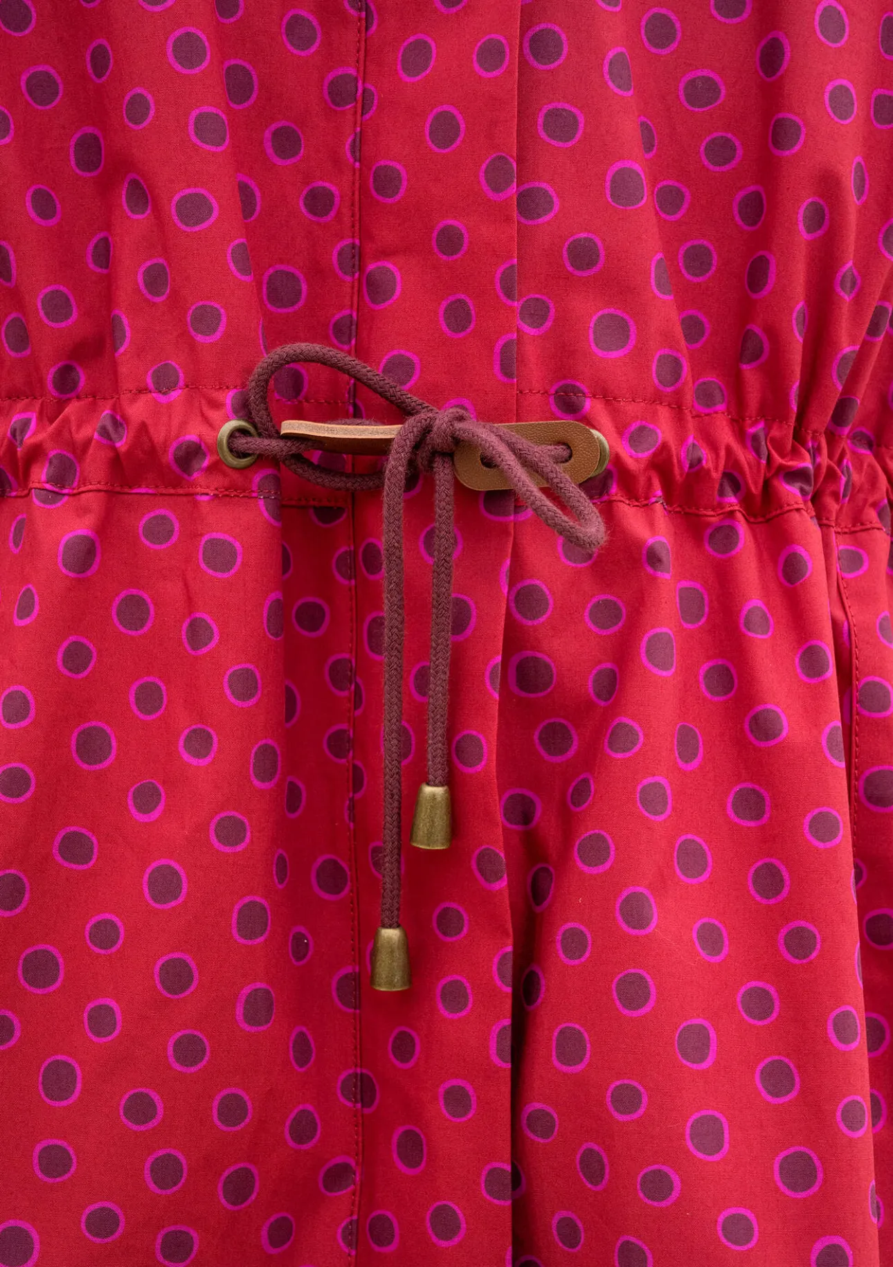 Kappor & Jackor-Gudrun Sjödén Vävd parkas "Lucy" i ekologisk bomull Tranbär/mönstrad