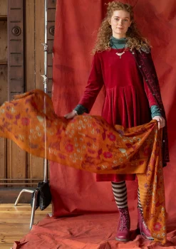 Accessoarer-Gudrun Sjödén Vävd sjal "Fyrverkeri" i ull Curry